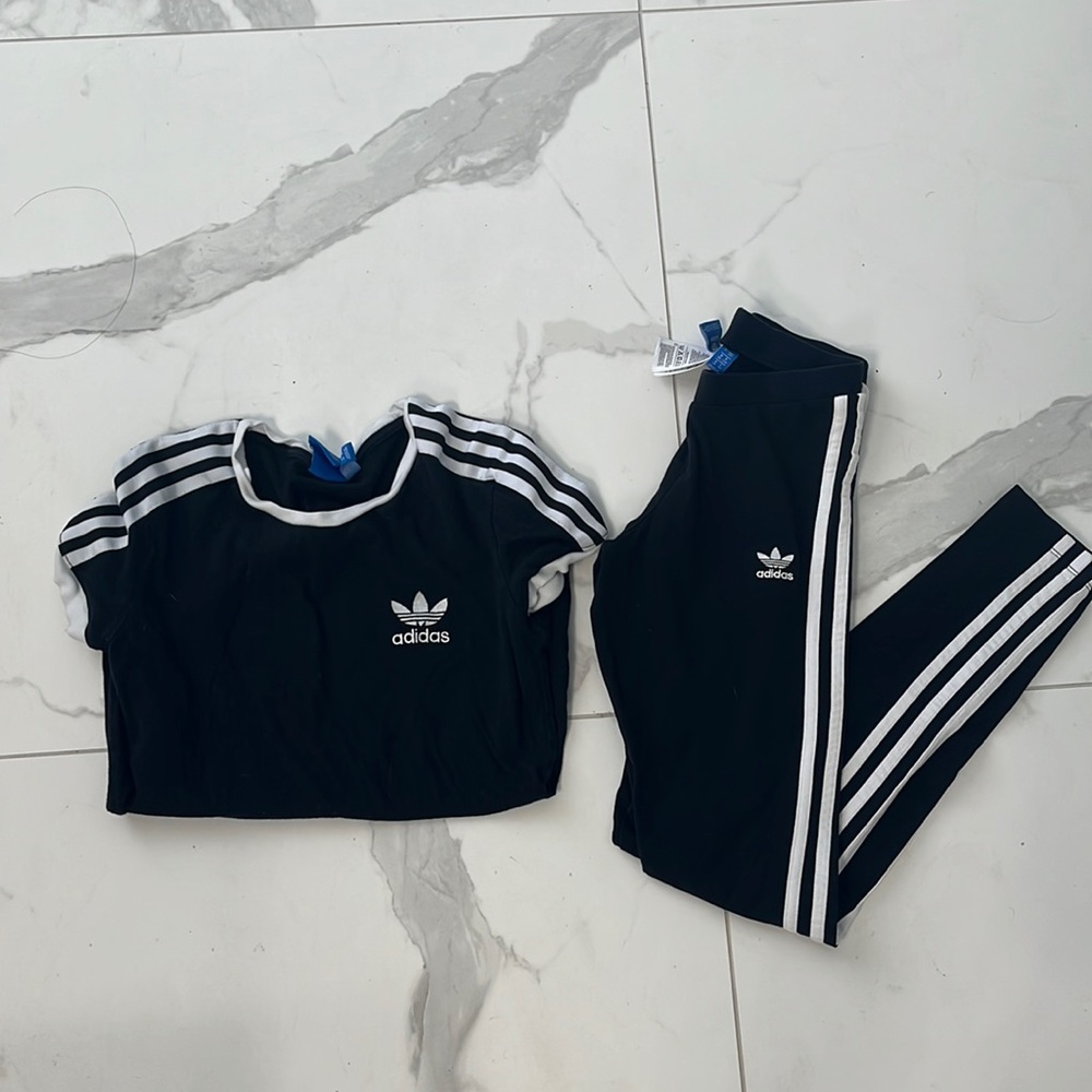 Addidas Leggings and Tshirt set